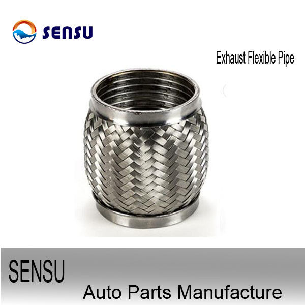 ID 51mm Length 100mm Stainless Steel Flex Exhaust Tubing Double Braids